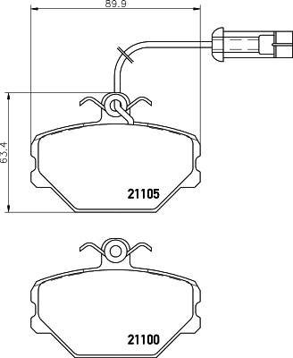 HELLA Fékbetét, mind 8DB355006-191