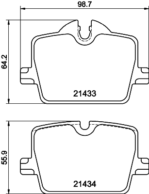 HELLA Fékbetét, mind 8DB355040-911