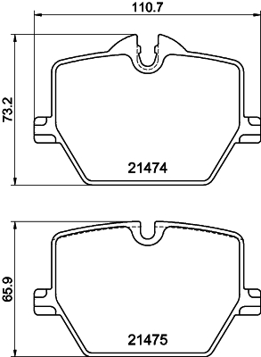 HELLA Fékbetét, mind 8DB355040-601