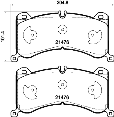 HELLA Fékbetét, mind 8DB355040-821