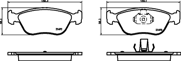 HELLA Fékbetét, mind 8DB355032-971