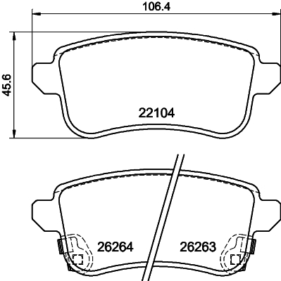 HELLA Fékbetét, mind 8DB355040-811