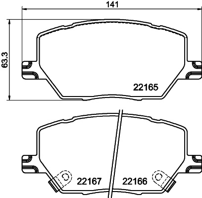 HELLA Fékbetét, mind 8DB355025-901