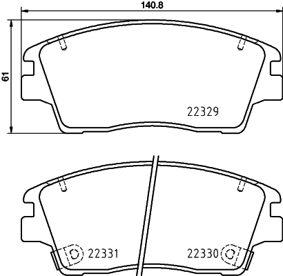 HELLA Fékbetét, mind 8DB355031-671