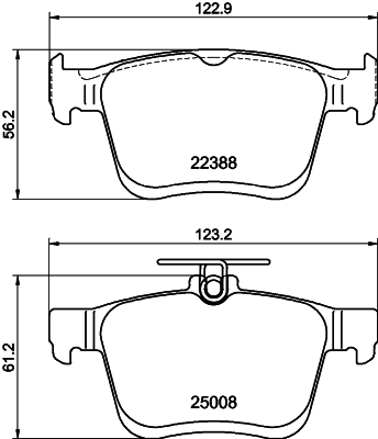 HELLA Fékbetét, mind 8DB355042-651