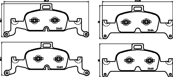 HELLA Első fékbetét 8DB355025-811