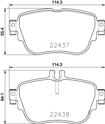 HELLA Hátsó fékbetét 8DB355025-781