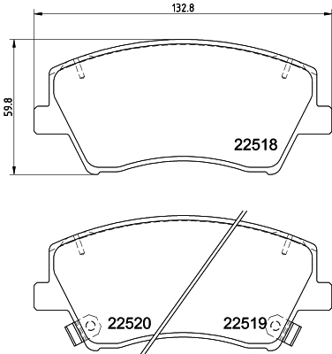 HELLA Fékbetét, mind 8DB355039-041