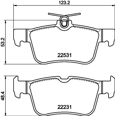 HELLA Fékbetét, mind 8DB355041-071