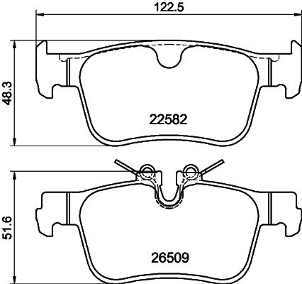 HELLA Fékbetét, mind 8DB355044-311