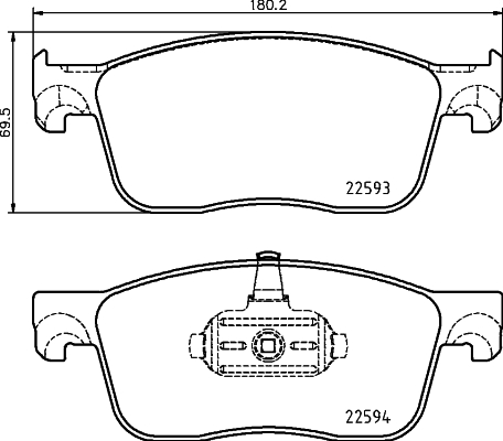 HELLA Fékbetét, mind 8DB355031-541