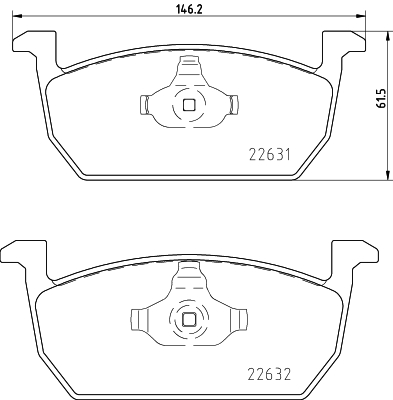 HELLA Fékbetét, mind 8DB355032-951