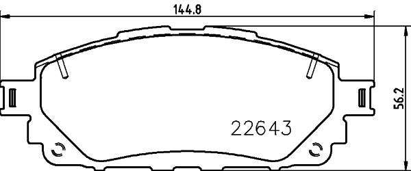 HELLA Fékbetét, mind 8DB355032-961