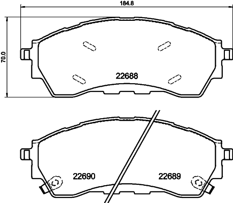 HELLA Fékbetét, mind 8DB355040-401