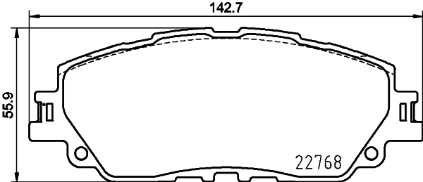 HELLA Fékbetét, mind 8DB355036-511