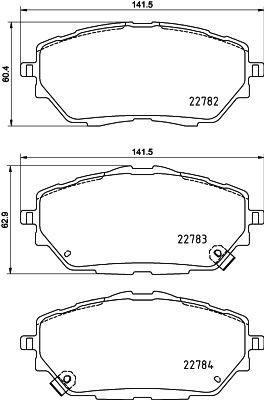 HELLA Első fékbetét 8DB355037-761