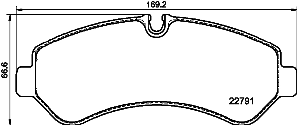 HELLA Fékbetét, mind 8DB355039-131