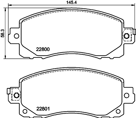 HELLA Fékbetét, mind 8DB355039-161