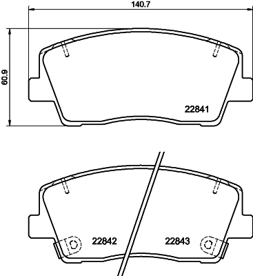 HELLA Fékbetét, mind 8DB355039-921