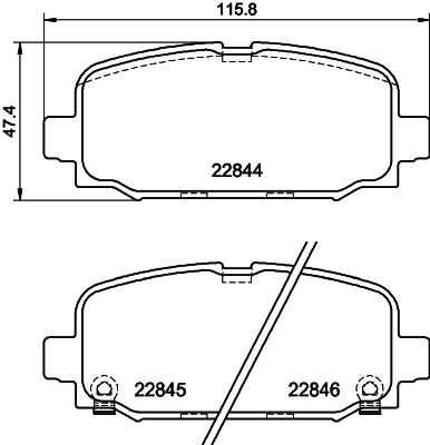 HELLA Fékbetét, mind 8DB355039-411