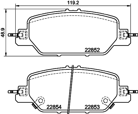 HELLA Fékbetét, mind 8DB355039-191