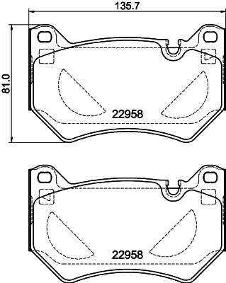 HELLA Fékbetét, mind 8DB355039-511