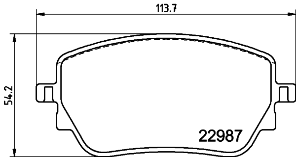 HELLA Fékbetét, mind 8DB355039-231