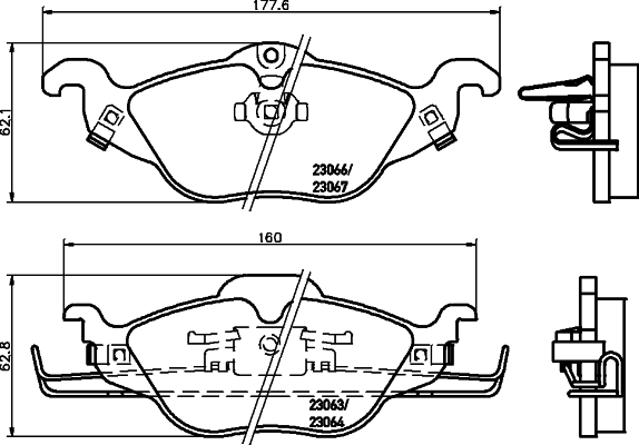 HELLA Fékbetét, mind 8DB355008-571