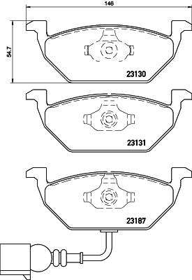 HELLA Fékbetét, mind 8DB355008-551