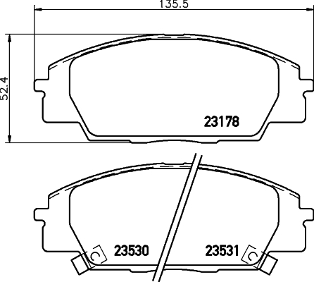 HELLA Fékbetét, mind 8DB355009-731