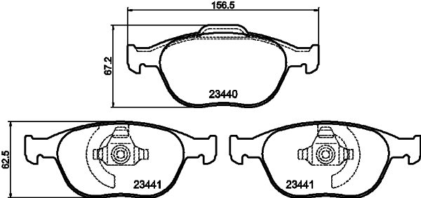 HELLA Fékbetét, mind 8DB355009-561