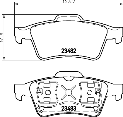 HELLA Fékbetét, mind 8DB355009-121