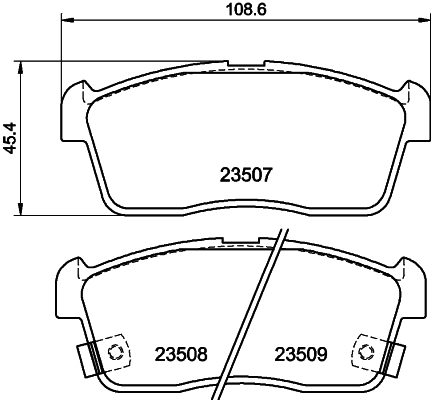 HELLA Fékbetét, mind 8DB355009-631