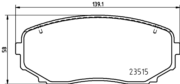 HELLA Fékbetét, mind 8DB355037-911