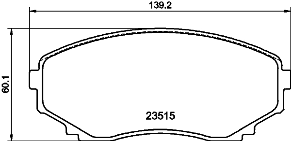 HELLA Fékbetét, mind 8DB355009-641