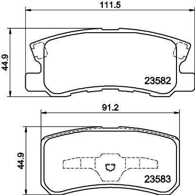 HELLA Fékbetét, mind 8DB355009-691