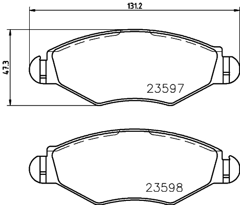 HELLA Fékbetét, mind 8DB355009-411