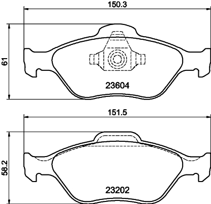 HELLA Fékbetét, mind 8DB355008-901