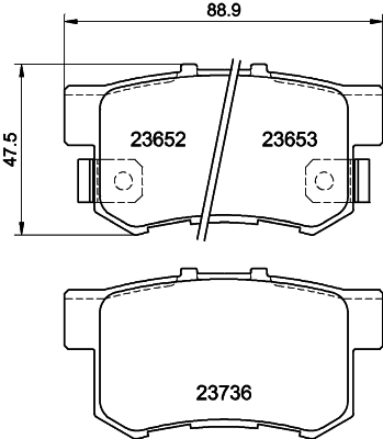 HELLA Fékbetét, mind 8DB355009-581