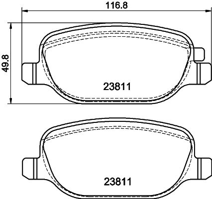 HELLA Fékbetét, mind 8DB355043-931