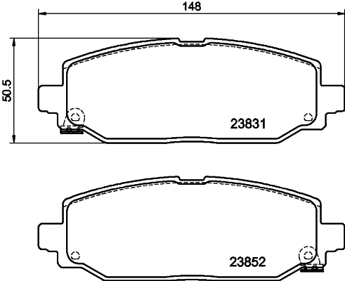 HELLA Fékbetét, mind 8DB355040-021