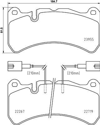 HELLA Fékbetét, mind 8DB355036-481