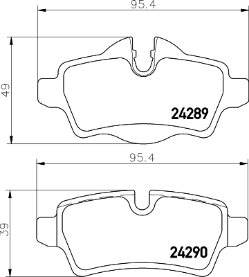 HELLA Fékbetét, mind 8DB355031-791