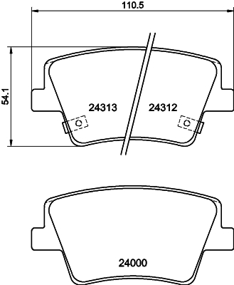 HELLA Fékbetét, mind 8DB355040-041