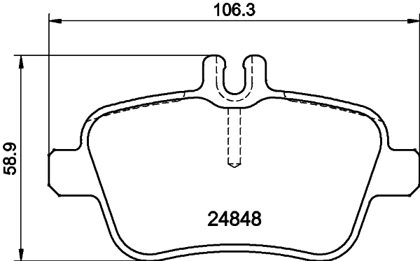 HELLA Hátsó fékbetét 8DB355032-061