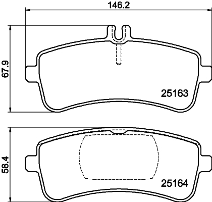 HELLA Fékbetét, mind 8DB355025-241