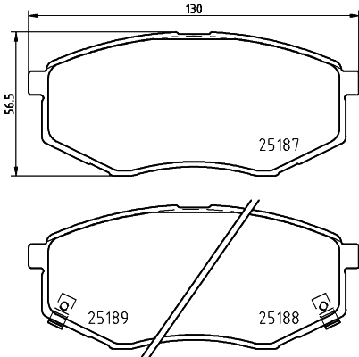 HELLA Fékbetét, mind 8DB355037-981