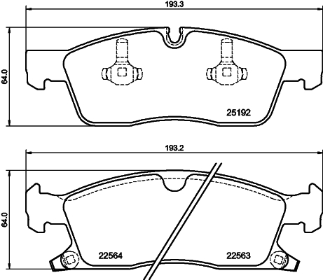 HELLA Fékbetét, mind 8DB355039-961