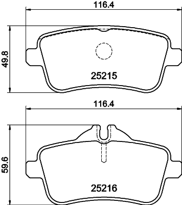 HELLA Fékbetét, mind 8DB355039-851