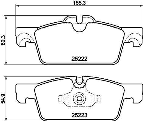 HELLA Fékbetét, mind 8DB355041-101